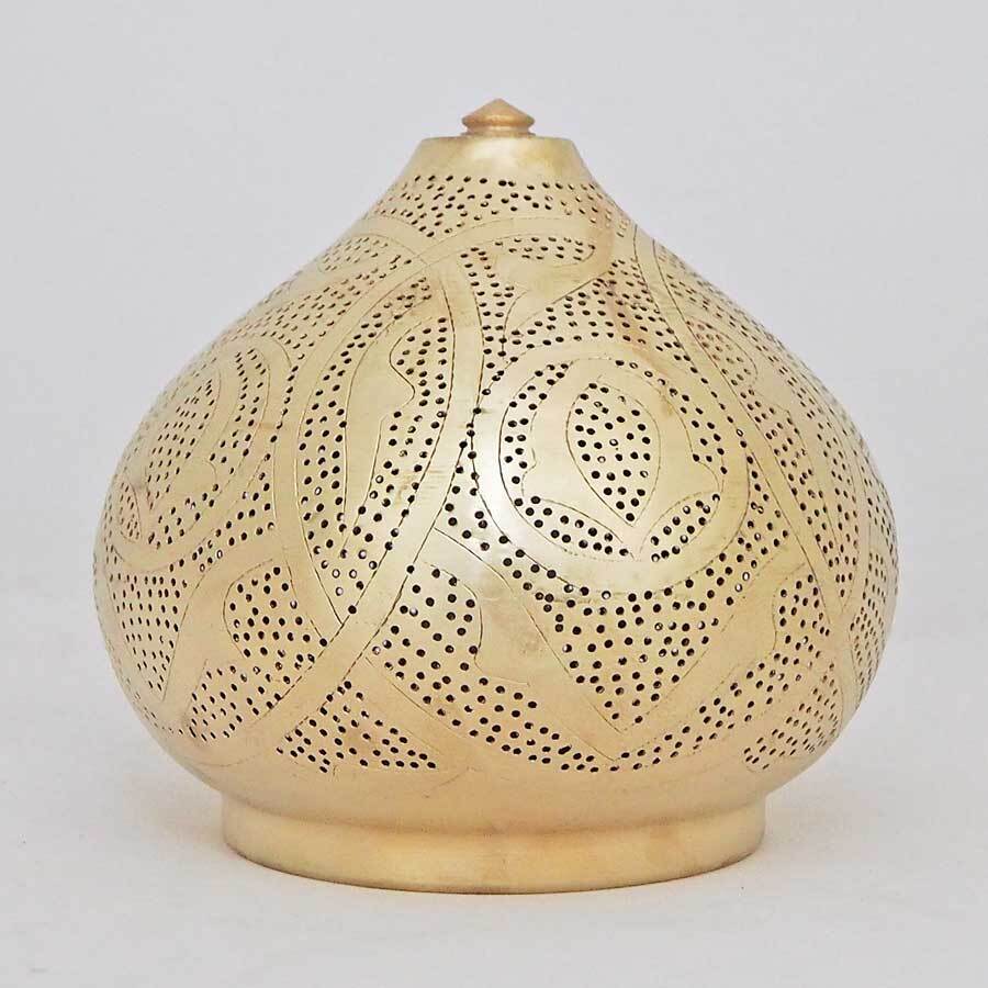 Arabische tafellamp Narjas - geel koper