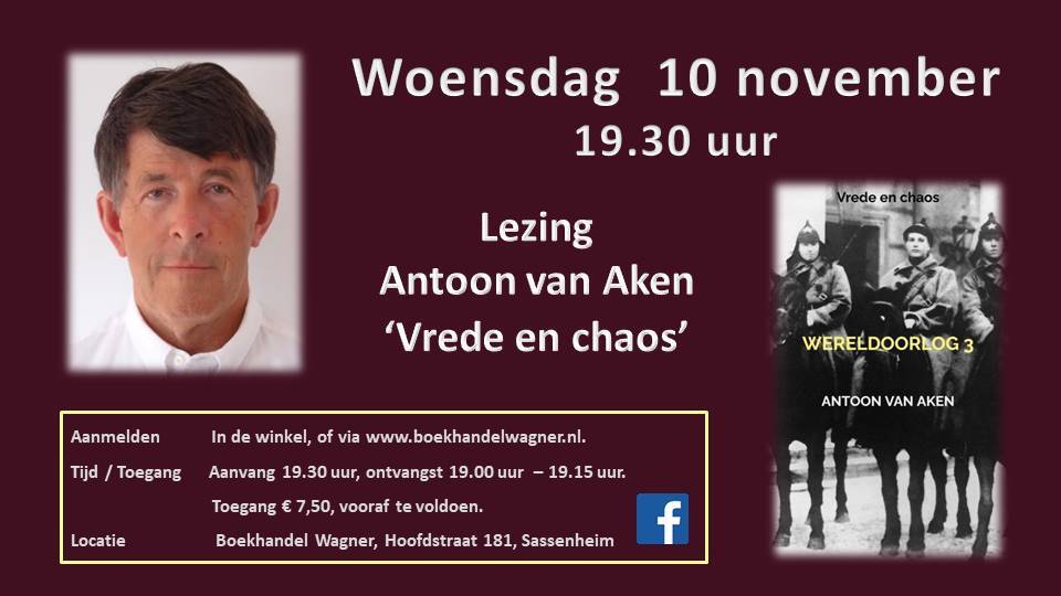 Uitnodiging: Lezing Antoon van Aken 10 november